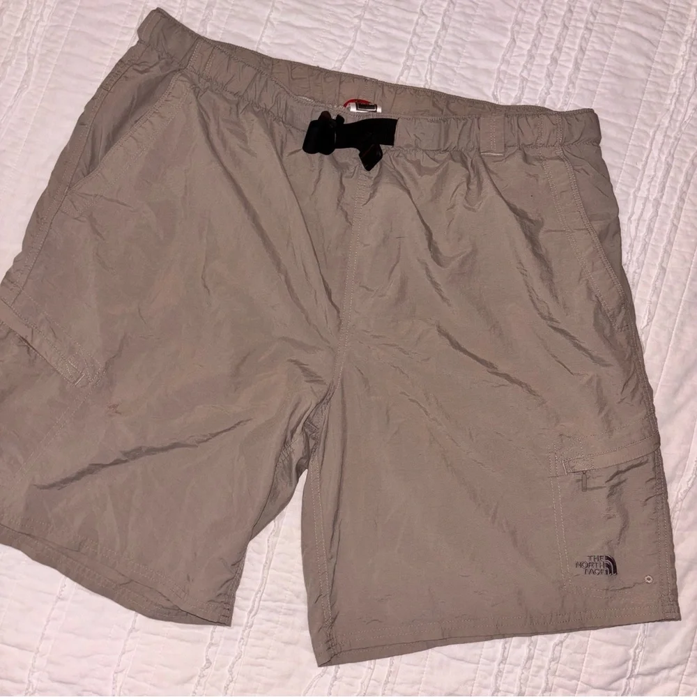 The North Face XL Tan Swim Trunks Outdoor Shorts mesh liner river ocean canoe